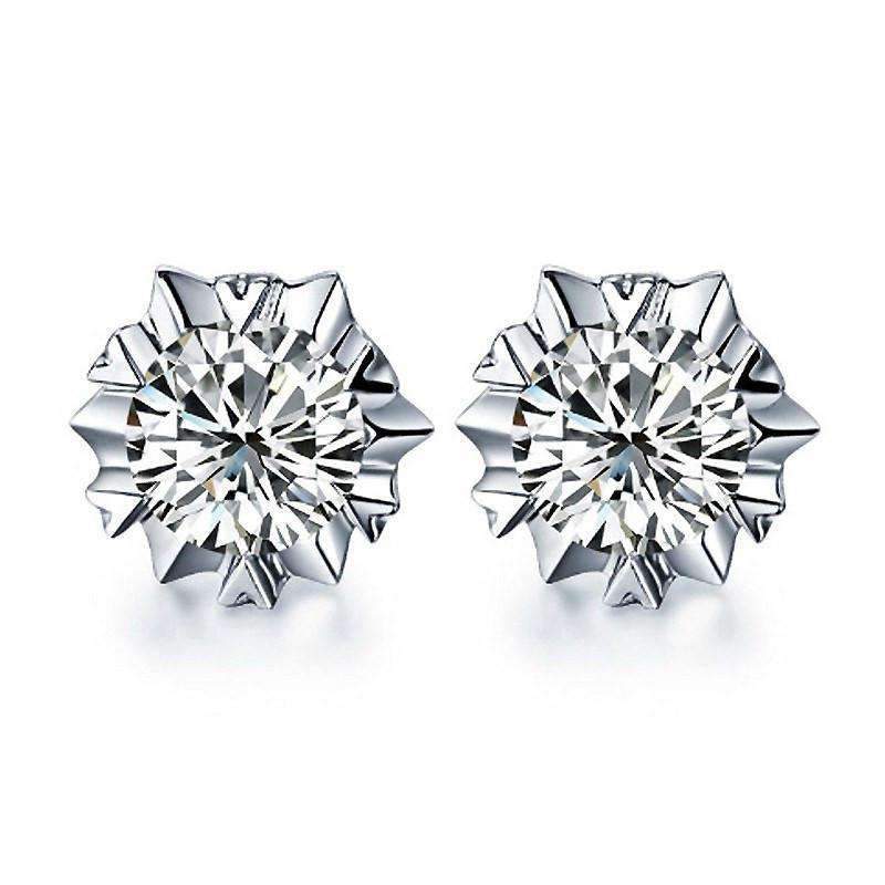Sterling Silver with CZ Diamond Earrings Splendid Jewellery