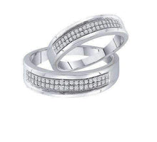 Load image into Gallery viewer, Striking His and Hers Matching Diamond Wedding Rings Splendid Jewellery