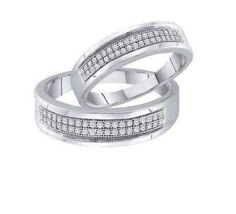 Striking His and Hers Matching Diamond Wedding Rings Splendid Jewellery
