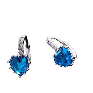 Superb Stud Earring with Cubic Zirconia Crystal- Silver Jewellery - Gift for Her Splendid Jewellery
