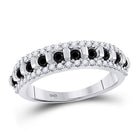 Symmetrical Beauty | 10kt White Gold Womens Diamond Band Ring 1/2 Cttw - Splendid Jewellery