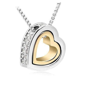 Tantalizing Heart Pendant Necklace With Czech Crystals - Silver Jewellery for Women Splendid Jewellery