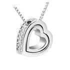 Tantalizing Heart Pendant Necklace With Czech Crystals - Silver Jewellery for Women Splendid Jewellery