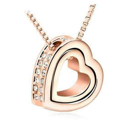 Tantalizing Heart Pendant Necklace With Czech Crystals - Silver Jewellery for Women Splendid Jewellery