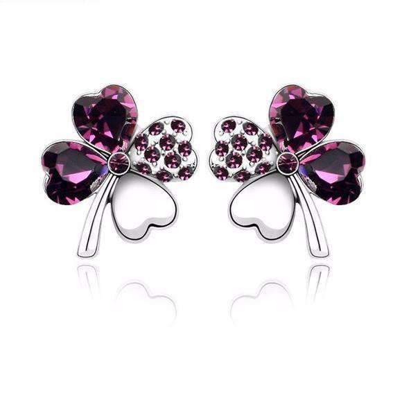 Tantalizing Stud Earrings with Crystal - Silver Jewellery - Gift for Her - Splendid Jewellery