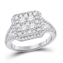 Load image into Gallery viewer, The Dazzling Brilliance 14kt White Gold Round Diamond Right Hand Cluster Ring - Splendid Jewellery