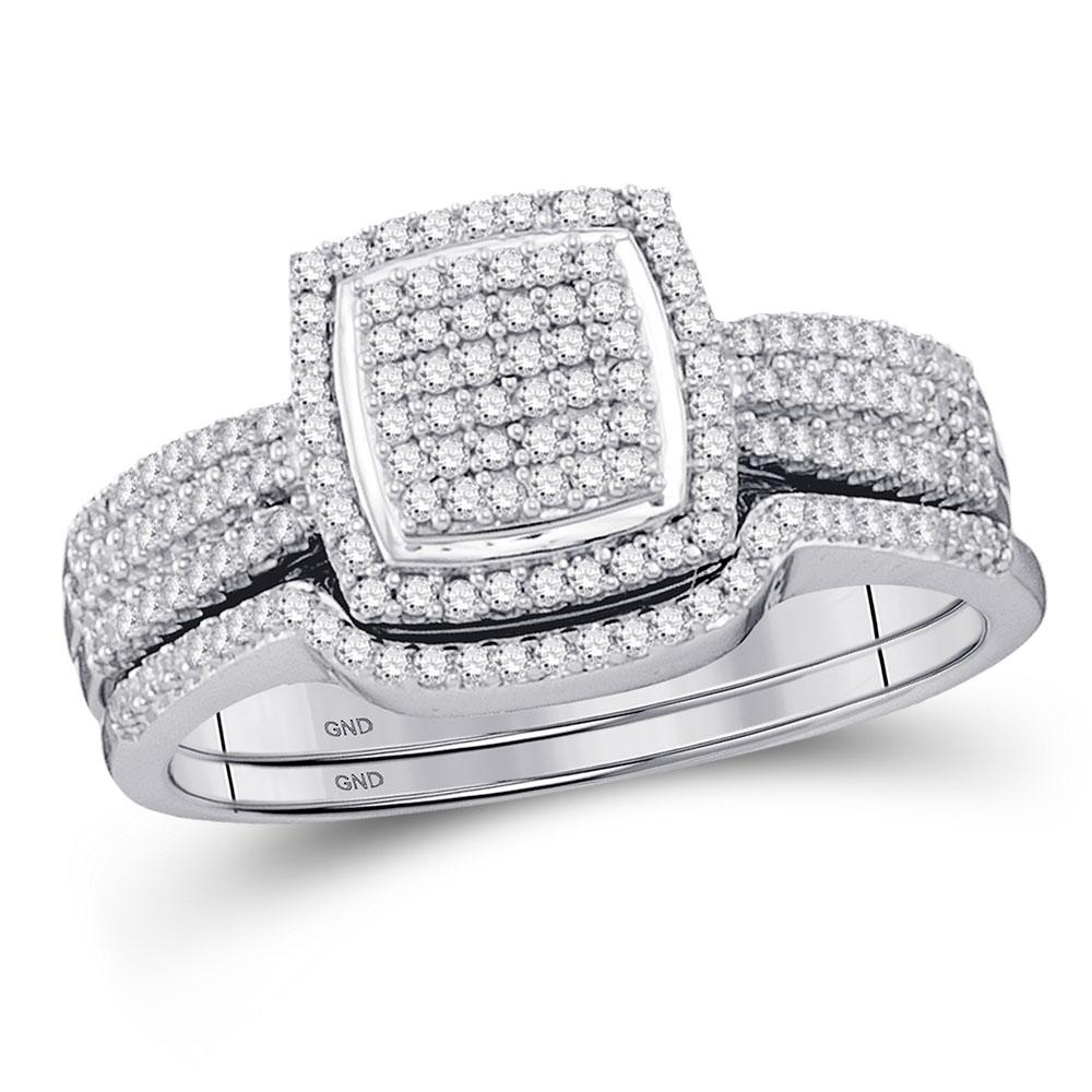 The Dazzling Square Diamond Wedding Ring Set - Splendid Jewellery