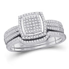The Dazzling Square Diamond Wedding Ring Set - Splendid Jewellery