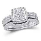 The Dazzling Square Diamond Wedding Ring Set - Splendid Jewellery