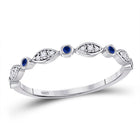 The Enchanting Blue Sapphire Diamond Stackable Band - Splendid Jewellery