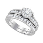 The Eternal Love 14kt White Gold Diamond Bridal Wedding Ring Band Set - Splendid Jewellery