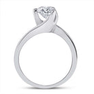Timeless Beauty: 14kt White Gold Round Diamond Solitaire Bridal Wedding Engagement Ring 1 Cttw - Splendid Jewellery