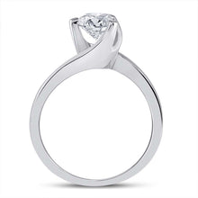 Load image into Gallery viewer, Timeless Beauty: 14kt White Gold Round Diamond Solitaire Bridal Wedding Engagement Ring 1 Cttw - Splendid Jewellery