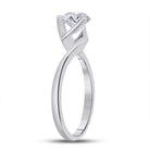 Timeless Beauty: 14kt White Gold Round Diamond Solitaire Bridal Wedding Engagement Ring 1 Cttw - Splendid Jewellery