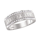 Timeless Brilliance: 14kt White Gold Men's Diamond Wedding Band Ring - Splendid Jewellery