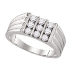 Timeless Love 10kt White Gold Men's Diamond Wedding Band Ring - A Symbol of Eternal Commitment - Splendid Jewellery