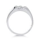 Timeless Love: 10kt White Gold Men's Round Diamond Wedding Band Ring - Splendid Jewellery