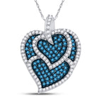 Triple Heart Blue Diamond Pendant - Symbol of Eternal Love - Splendid Jewellery