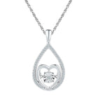 Twinkling Love Diamond Heart Pendant - Splendid Jewellery