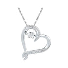 Twinkling Love Diamond Heart Pendant in 10kt White Gold - Splendid Jewellery