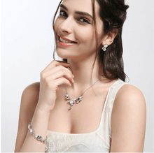 Load image into Gallery viewer, Two Tone Full Set Swarovski Crystal Bridal Jewellery - Now Available Splendid Jewellery