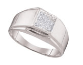 Load image into Gallery viewer, Wear Elegant and Unique Mens Sterling Silver and Diamond Band Splendid Jewellery