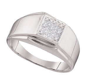 Wear Elegant and Unique Mens Sterling Silver and Diamond Band Splendid Jewellery