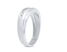 Load image into Gallery viewer, Wedding Collection |10k White Gold Round Diamond Wedding Single Row Band Ring 1/4 Cttw - Splendid Jewellery