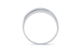 Wedding Collection |10k White Gold Round Diamond Wedding Single Row Band Ring 1/4 Cttw - Splendid Jewellery