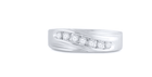 Wedding Collection |10k White Gold Round Diamond Wedding Single Row Band Ring 1/4 Cttw - Splendid Jewellery