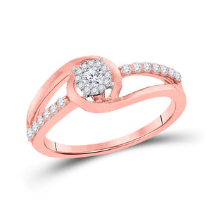 Wedding Collection | 10kt Rose Gold Round Diamond Solitaire Bridal Wedding Engagement Ring 1/3 Cttw | Splendid Jewellery GND