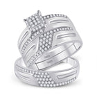 Eternal Love 10kt White Gold His Hers Round Diamond Square Matching Wedding Set 1/2 Cttw - Alternate view 1 from Splendid Jewellery