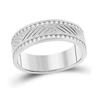 Radiant Brilliance 10kt White Gold Men's Diamond Wedding Band Ring - Captivating 1/2 Cttw Treasure - Alternate view 1 from Splendid Jewellery