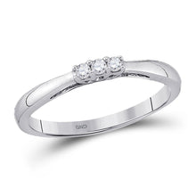 Load image into Gallery viewer, Eternal Love Diamond Trio Wedding Ring Top View from Splendid Jewellery