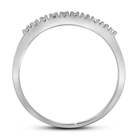 Eternal Love 10kt White Gold Diamond Bridal Wedding Ring Band Set Side View from Splendid Jewellery