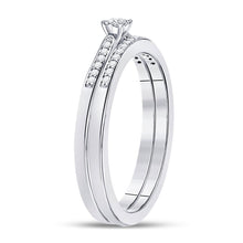 Load image into Gallery viewer, Eternal Love 10kt White Gold Diamond Bridal Wedding Ring Band Set Side View from Splendid Jewellery
