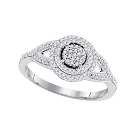 Splendid Jewellery 10kt White Gold Circle of Love Diamond Bridal Ring Top View from Splendid Jewellery