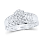 Captivating name: "Eternal Brilliance 10kt White Gold Diamond Oval Bridal Wedding Ring" - Alternate view 1 from Splendid Jewellery