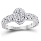 Sparkling Love: 10kt White Gold Diamond Twist Bridal Ring Top View from Splendid Jewellery
