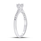 Eternal Love 10kt White Gold Round Diamond Solitaire Bridal Wedding Engagement Ring - Alternate view 2 from Splendid Jewellery