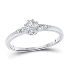 Eternal Love 10kt White Gold Diamond Solitaire Bridal Wedding Ring Top View from Splendid Jewellery