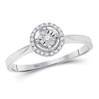 Ethereal Love 10kt White Gold Diamond Halo Bridal Wedding Ring Top View from Splendid Jewellery