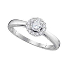Splendid Jewellery's Eternal Love 10kt White Gold Diamond Halo Bridal Ring Top View from Splendid Jewellery
