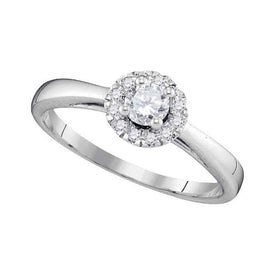 Splendid Jewellery's Eternal Love 10kt White Gold Diamond Halo Bridal Ring Top View from Splendid Jewellery