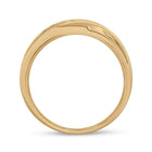 Dazzling Love Affair: 10kt Yellow Gold Men's Round Diamond Wedding Band Ring Side View from Splendid Jewellery