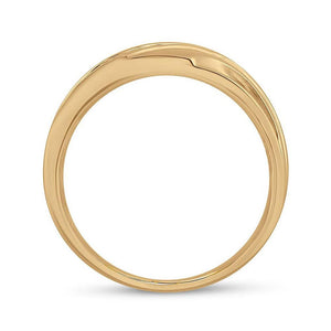 Wedding Collection | 10kt Yellow Gold Mens Round Diamond Wedding Band Ring 1/4 Cttw | Splendid Jewellery GND