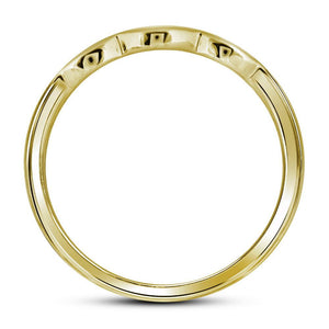 Wedding Collection | 10kt Yellow Gold Round Diamond Halo Bridal Wedding Ring Band Set 1/4 Cttw | Splendid Jewellery GND