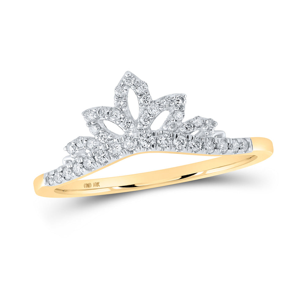 Wedding Collection | 10kt Yellow Gold Womens Round Diamond Enhancer Wedding Band 1/5 Cttw | Splendid Jewellery GND