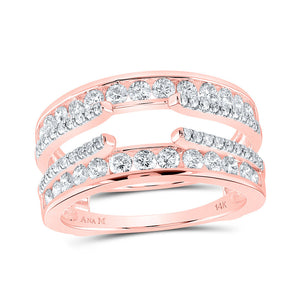 Wedding Collection | 14kt Rose Gold Womens Round Diamond Wrap Ring Guard Enhancer 1 Cttw | Splendid Jewellery GND
