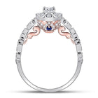 14kt Dual-Tone Gold Diamond Solitaire Bridal Wedding Ring - A Radiant Union of Elegance and Luxury Side View from Splendid Jewellery